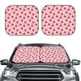 thumbnail image 6 of Lsque Strawberries 2 PCS Windshield Sun Shade | CarFoldable Window Covers | Car Accessories Reflect UV for Universal Cars SUV Truck | Large, 6 of 7