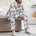 thumbnail image 7 of Sikiie Retro Rooster Mens Pajama Set, Soft Warm Long Sleeve Sleepwear, Cozy Button-Down Pjs for Men-Large, 7 of 7