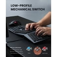 thumbnail image 3 of Perixx PERIBOARD-535BR [Firmware Updated] Wired Ergonomic Mechanical Keyboard - Full-Size - Low-Profile Brown Tactile Switches - NKRO Anti-Ghosting - Compatible with Windows and macOS, 3 of 10