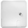thumbnail image 4 of RV Designer Electrical Cord Hatch B152 For Use With Up To 50 Amp Cords; Rectangular; 6.4 Inch x 6.8 Inch Cut Out Dimension; Polar White; Lockable, 4 of 4