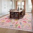 thumbnail image 2 of Ultrug Floral Area Rug Soft Non Slip Vintage Rugs for Living Room Bedroom Home Deocr Flower Carpet,5'x7',Pink, 2 of 7