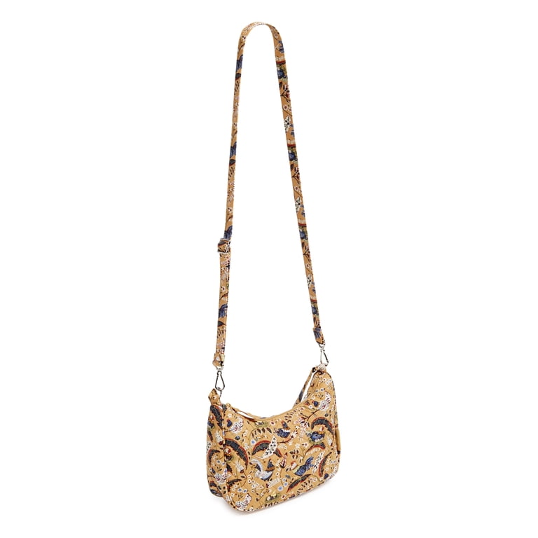 Sampson Mordan　9金　ペンシルホルダー　花柄 Vera Bradley Women's Cotton Frannie Crescent Crossbody Bag French