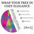 thumbnail image 6 of FabricLA Pastel Patch Faux Fur Tree Skirt Cut - 60-Inches with Rounded Edges (No Backing) for Christmas, 6 of 8