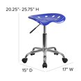 thumbnail image 3 of Scranton & Co Chaise de Dessin Réglable en Chrome Bleu, 3 of 4