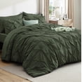 thumbnail image 1 of Juego de Edredón Bedsure King Sobredimensionado Verde Oliva 7 Piezas, 1 of 9
