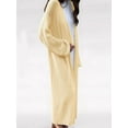 thumbnail image 4 of Womens Long Cardigan Sweaters Mohair Open Front Oversized Slouchy Knit Fall Trendy Coatigan Jackets Yellow One size, 4 of 8