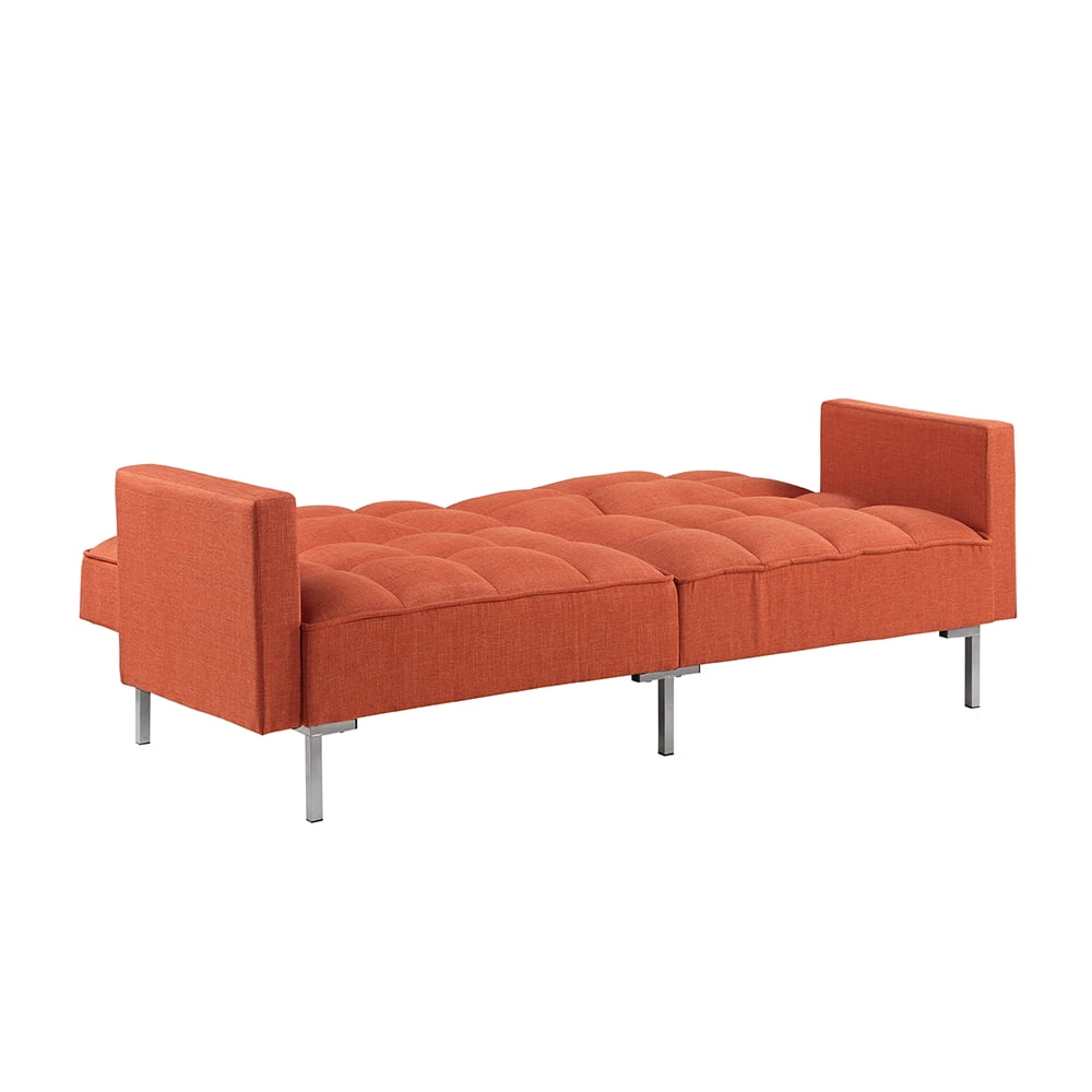 Kepooman 115" Sofa Bed Set, Sectional Sofa Sleeper, Fabric Couch Sofa Bed L-Shaped Futon Sofa Bed Set for Living Room, Purple