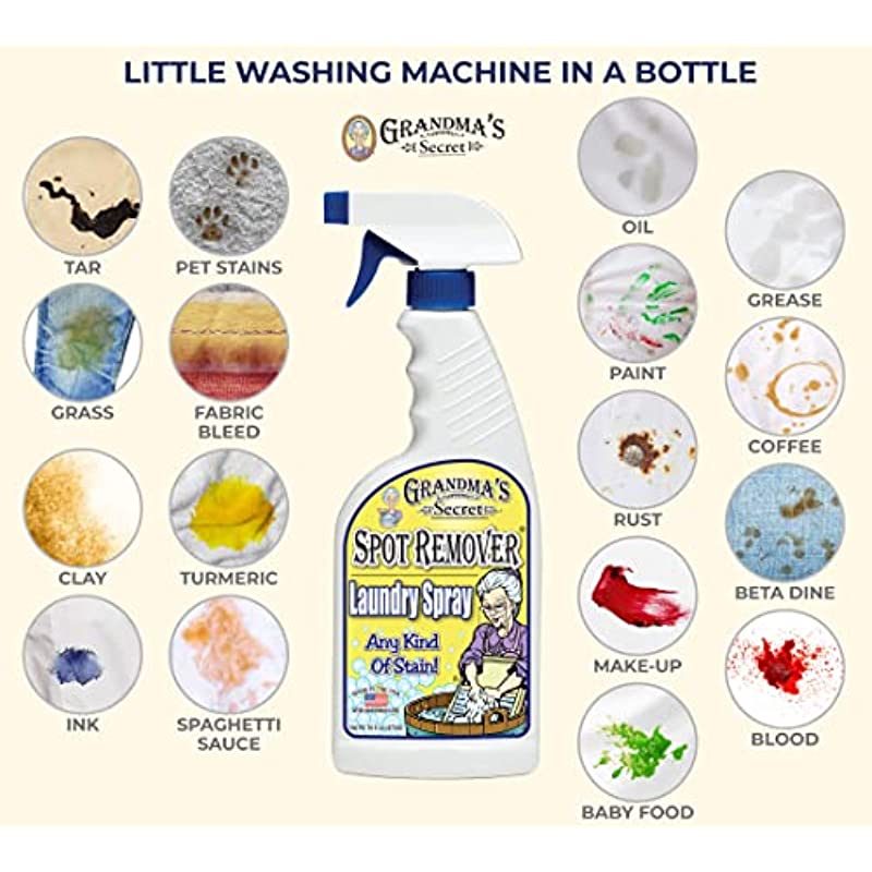 Grandma's Secret Spot Remover Laundry Spray Chlorine, Bleach and