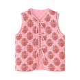 thumbnail image 3 of HH TRAF Mujeres Nueva Moda Vintage Estampado Sin Mangas Pajarita De Algodón Chaleco Femenino Chic Elegante Otoño E Invierno High Street Tops, 3 of 5