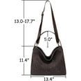 thumbnail image 2 of Kwuty Woven Suede Shoulder Bag for Women Suede Hobo Bag Tote Elegant Handbag Satchel for Work Travel, 2 of 7