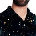 thumbnail image 5 of Constellation Men's Short Sleeve Printed Button Down Beach Shirt Casual Summer Unisex Tops with Spread Collar, 5 of 6