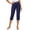 Navy, variant on SHTXOZHI Womens basic Capri Pants Elastic Waisted Straight Leg Yoga Capris Casual Workout Bottoms with Pockets