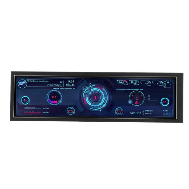 PC Sensor Panel Display,8.8in PC Temp Monitor Inch IPS Display Computer Temp Monitor Superior Craftsmanship