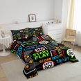 thumbnail image 3 of Erosebridal Modern Gaming Bedding Sets Twin with Comforter, Gamepad Duvet Insert, Video Game Decor, Reversible 2 Pieces, 3 of 8