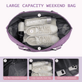 thumbnail image 4 of Cshidworld 35L Weekender Bags for Women, Travel Bag Carry on Gym Bag, Expandable Travel Duffle Bag with Wet Dry Pocket/ 3 Front Pockets/ Trolley Sleeve Pocket, Sport Dance Bag, Purple, 4 of 8