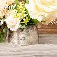 thumbnail image 4 of BalsaCircle 4 Metallic Silver 3 in Round Ceramic Succulent Planters Flower Plant Pots Party Events Decorations, 4 of 8