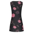 thumbnail image 5 of Itsame Womens Casual Dresses Printed Loose Thin Dress Black Size M, 5 of 5