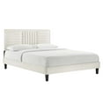 thumbnail image 2 of Modway Sofia Channel Tufted Performance Velvet King Platform Bed - White, 2 of 8