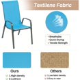 thumbnail image 4 of LAZY BUDDY Patio Dining Chairs Set of 8 with Armrests, Stackable Outdoor Chairs Set, Metal Frame & Textilene Fabric, for Lawn, Garden, Yard, Poolside, 4 of 9