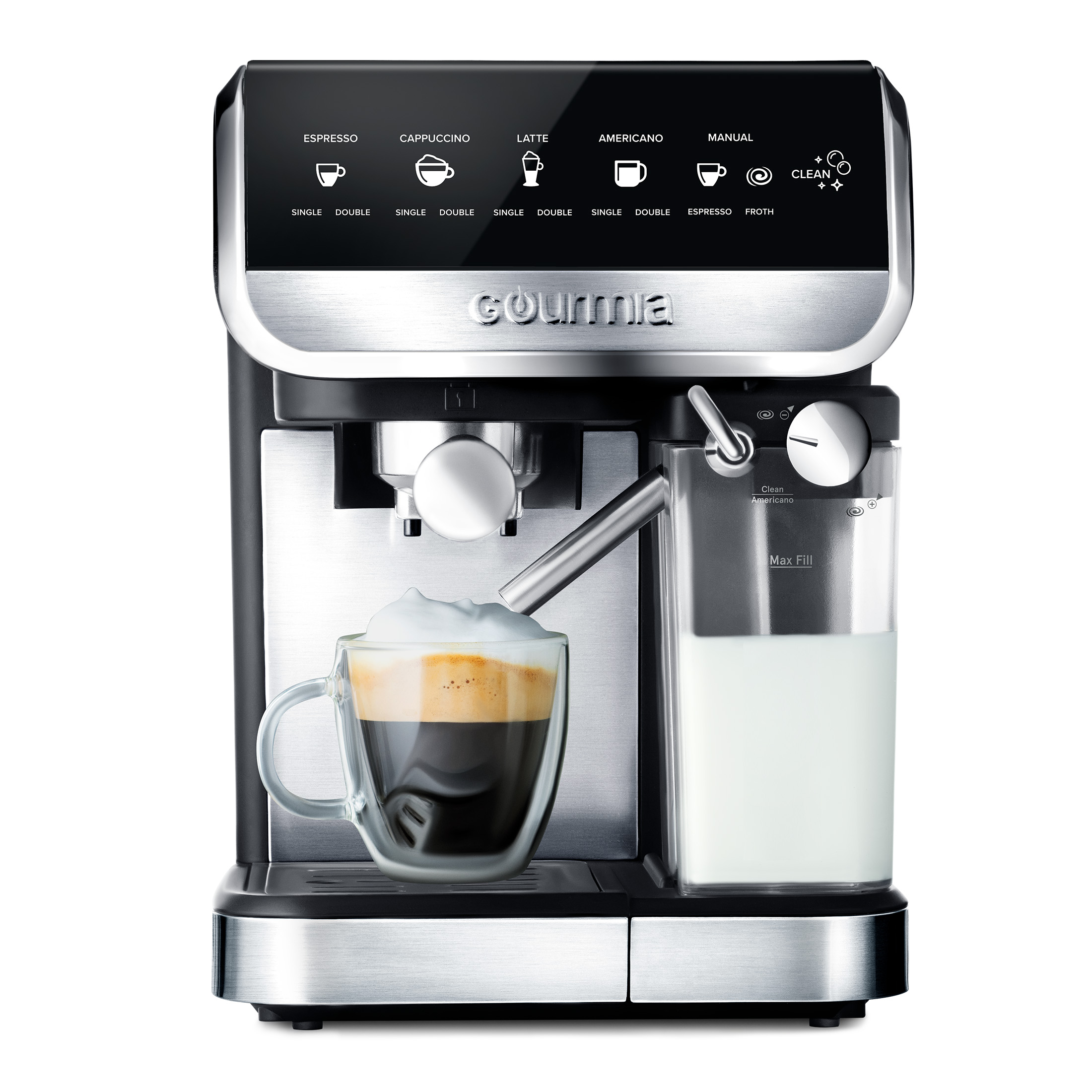 Gourmia Espresso, Cappuccino, Latte & Americano Maker with Automatic Frothing - image 4 of 9