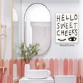 thumbnail image 4 of HFDF Hello Sweet Cheeks Poster Funny Cute Bathroom Signs Canvas Wall Art Beige Mimalist Eyes Toilet Prts for Bathroom Restroom Toilet Wall Decor 11x14inch Framed, 4 of 6