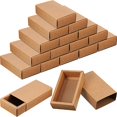 thumbnail image 1 of Nvzi 30 cajas de papel kraft con cajones, mini cajas de cartón para manualidades, ideales para negocios, jabones, joyas, dulces, bodas, fiestas, regalos (kraft), 1 of 5