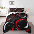 thumbnail image 2 of Erosebridal Futuristic Abstract Bedding King Comforter Set, Geometric Ombre Down Comforter, Chic Circle Decor, 3pcs, 2 of 8