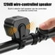 thumbnail image 4 of Faro de bici - 4 luces delanteras recargables USB de 300 lúmenes LED T6 • 7 modos y claxon de 120dB • Haces largas/bajas • ABS impermeable para ciclismo, acampada y pesca nocturna, 4 of 6