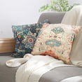 thumbnail image 6 of Pillow Cover,Retro Ethnic Orange Outdoor Decorative 16x16inch Throw Pillows for Couch, Bohemian Pattern Decor Cushion Linen Pillowcase for Bed Car Safa (ONLY Cover), 6 of 6