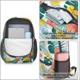 thumbnail image 4 of 17 Inch Lightweight Backpack,PVC Waterproof Oxford Fabric, Ergonomically Designed, with Large Capacity, Exotic Jungle Aesthetic, 4 of 5