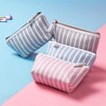 thumbnail image 7 of Kcolen -Tone Striped Zipper Pouch for Travel Makeup and Portable Storage Organizer Bag, 7 of 7
