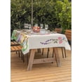 thumbnail image 2 of Outdoor Tablecloth with Umbrella Hole and Zipper, Easter Bunny Rectangle Table Cloth 52x70 Inch Waterproof Tablecloth, Spring Easter Eggs Floral Burlap Rustic Picnic Table Cover for Patio Camping, 2 of 7