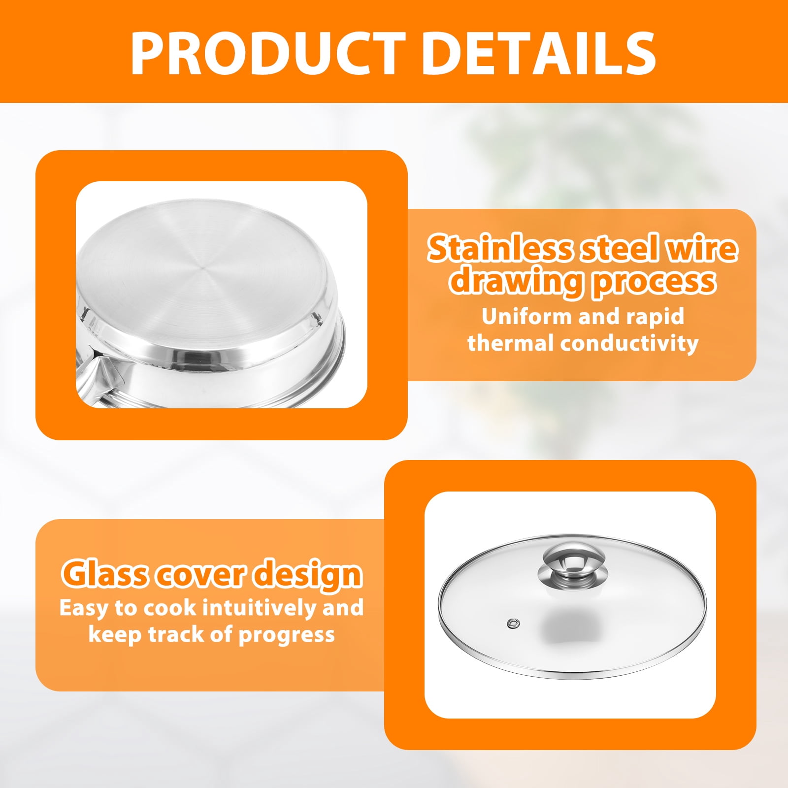 Stainless Steel Egg Poacher Pan Uniform Heating Poached Egg Cooker Thermal Insulation Poached Maker Pan with 6 Small Cup for Home