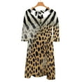 thumbnail image 6 of Wild Animal Skin Patterns Blend Womens Summer Dress Tie Back A Line Flare Dress, 6 of 9