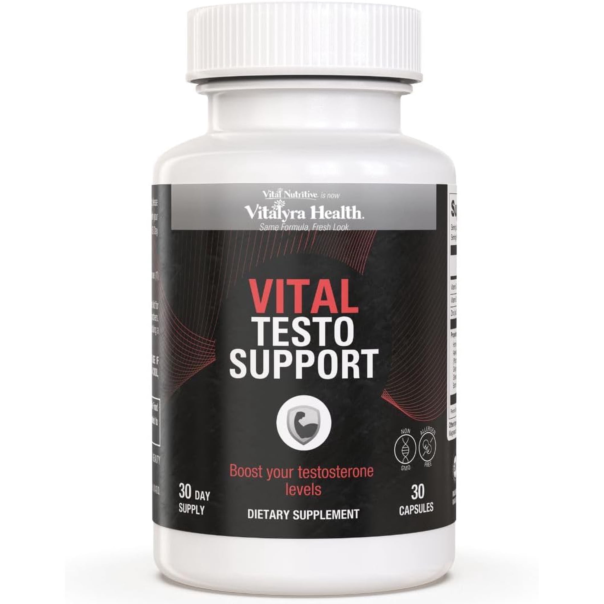 Vital Testo Booster - Natural Testosterone Support Supplement for Men | Promotes Energy, Stamina, and Vitality | Men’s Health | Made in USA | 30 Days Supply