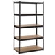 thumbnail image 1 of 5 niveles heavy duty metal almacenamiento estantes: adjustable utility rack para garage, warehouse, pantry, kitchen, basement, y laundry (negra), 1 of 7