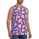 thumbnail image 2 of Balery cartoon rainbow Skull Camisetas sin mangas para hombre, absorbe la humedad y protege contra el mal olor.-3X-Large, 2 of 7
