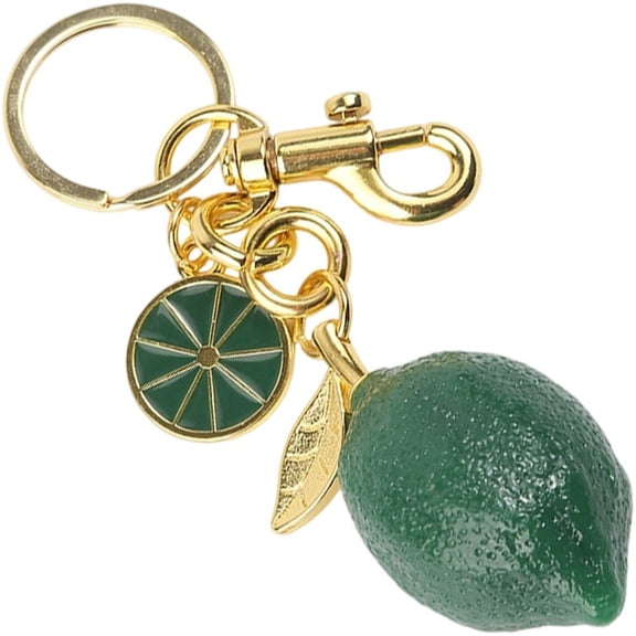 Cute Lemon Keychain Resin Little Lemon Key Chain Fruit Keyring Charm for Purse Bag Backpack Car Jewelry for Women Men Couples