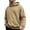 Khaki, variant on Chiccall Mens Casual Hoodies Vintage Textured Loose Casual Hoodie 2025 Fashion Pullover Hooded Sweatshirt