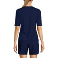 thumbnail image 2 of Lands' End Women's Crew Neck Rash Guard UPF 50 Swim Tee, 2 of 3