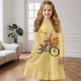 thumbnail image 3 of FUIALDOLG Children Sleepwear Funny Capybara Nightie Nightdress for Little Girl Winter Long Sleeve Nightwear Pjs A Line Dress Party Outfits,Age 7-8, 3 of 6