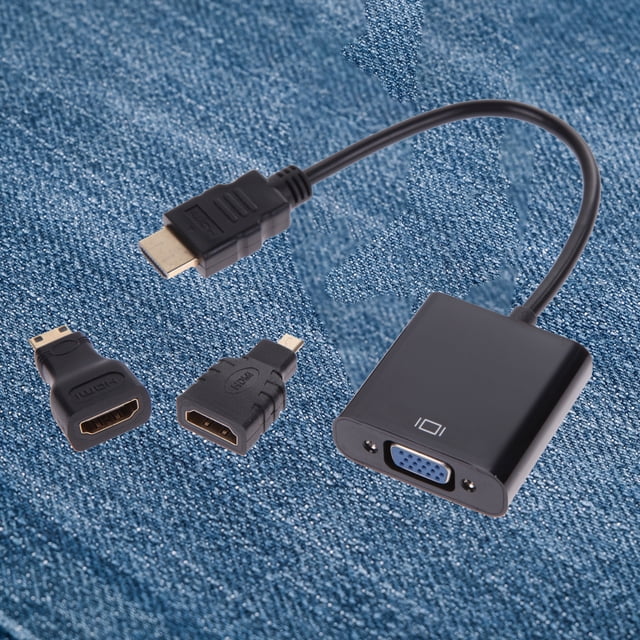 Adaptador 1080P DQrwqpou Micro HDMI-compatible macho a hembra