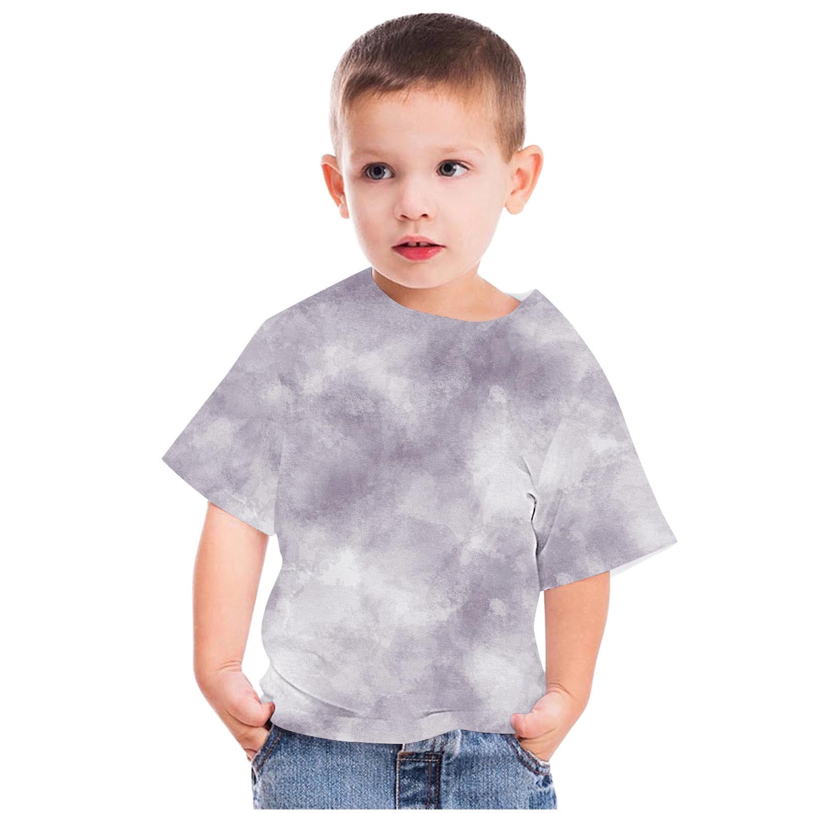 Meichang T Shirts for Girls 6 7 Toddler Girls T Shirts T Shirt for Kids Tie Dye Print Short Sleeves Tops Size 110 to 170 Mom Love T Shirt Daily Wear