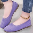 thumbnail image 7 of Hurxie Flats for Women Ballets Shoes: Comfortable Knitted Dressy Work Flats - Ladies Wedding Flat Casual Shoes Purple, 7 of 7