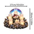 thumbnail image 2 of Christmas Lighted Centerpiece with Flameless Candle Glow, Christmas Indoor Decorations Multi Faceted Acrylic Tubes Emitting Soft Yellow Glow, 2 of 6