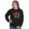 thumbnail image 4 of Breast Cancer Ribbon Christian Faith Women Plus Size Crewneck Sweatshirt Brisco Brands 3X, 4 of 5