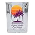 thumbnail image 3 of R and R Imports Cayman Islands Souvenir 2 Ounce Square Shot Glass Palm Design 4-Pack, 3 of 3