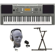 Yamaha PSR-E353 Premium Portable Keyboard Package with Headphones, Power Supply and Upgraded Secure Bolt-On Stand