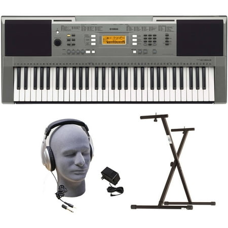 Yamaha PSR-E353 Premium Portable Keyboard Package with Headphones, Power Supply and Upgraded Secure Bolt-On Stand