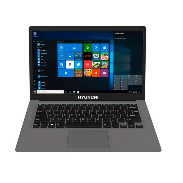 Laptop Hyundai Hybook, Intel Celeron N4020, Ram 4gb, Disco Duro 128gb, Windows 10, Ingles, Gris.